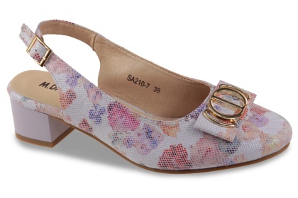 Sandały damskie M. Daszyński SA210-7 róż kwiaty