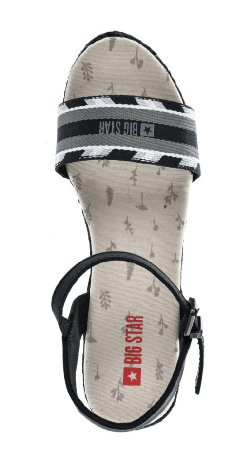 Sandały damskie espadryle na koturnie Big Star LL274877 czarny Sandały damskie espadryle na koturnie Big Star LL274877 czarny