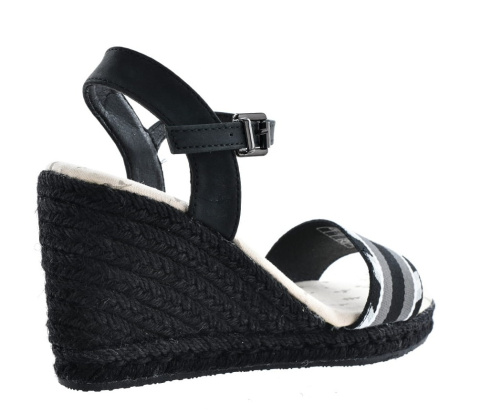 Sandały damskie espadryle na koturnie Big Star LL274877 czarny Sandały damskie espadryle na koturnie Big Star LL274877 czarny