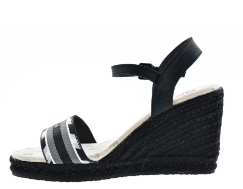 Sandały damskie espadryle na koturnie Big Star LL274877 czarny Sandały damskie espadryle na koturnie Big Star LL274877 czarny