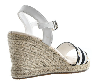 Sandały damskie espadryle na koturnie Big Star LL274878 biały