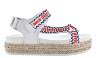 Sandały damskie espadryle na platformie Big Star JJ274941 biały