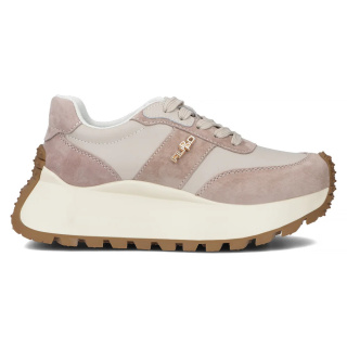 Skórzane sneakersy damskie na platformie Filippo DP6785/25 BE beż