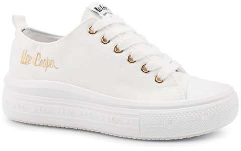 Trampki damskie na masywnej podeszwie Lee Cooper LCW-24-44-2462 biały Trampki damskie na masywnej podeszwie Lee Cooper LCW-24-44-2462 biały