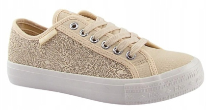 Trampki damskie na masywnej podeszwie Lee Cooper LWC-25-31-3420 beż