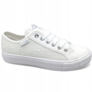 Trampki damskie na masywnej podeszwie Lee Cooper LWC-25-31-3422 biały