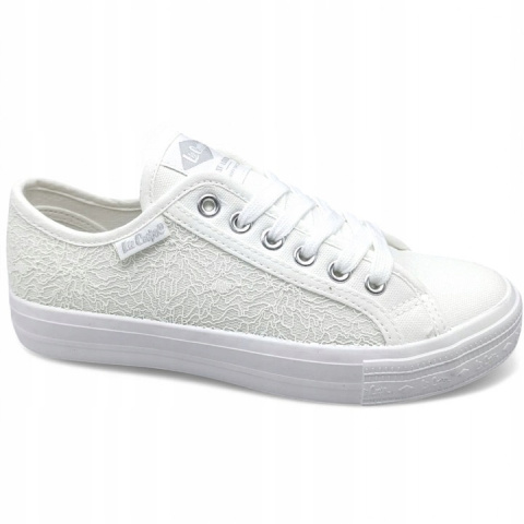 Trampki damskie na masywnej podeszwie Lee Cooper LWC-25-31-3422 biały
