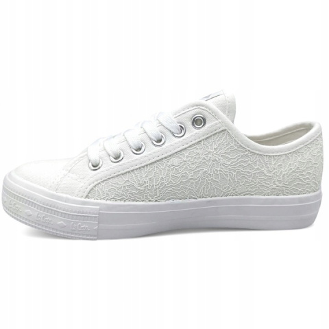 Trampki damskie na masywnej podeszwie Lee Cooper LWC-25-31-3422 biały