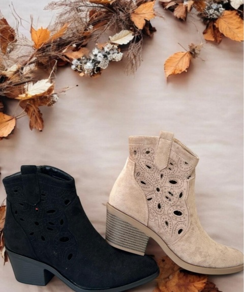 Botki damskie Cabin H2467-1 czarny