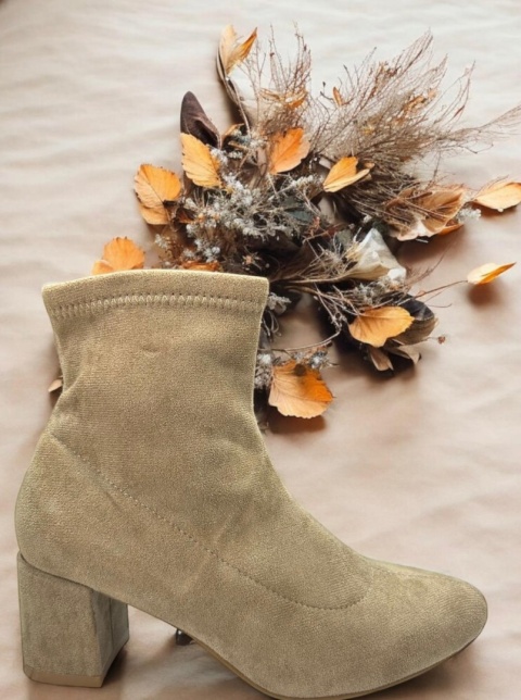 Botki damskie M. Daszyński MR2252-4 beż