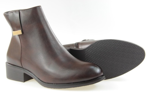 Botki damskie M. Daszyński MR2458-3 brąz