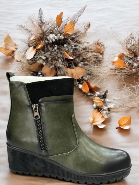 Botki damskie M.Daszyński SA207-3 zielony