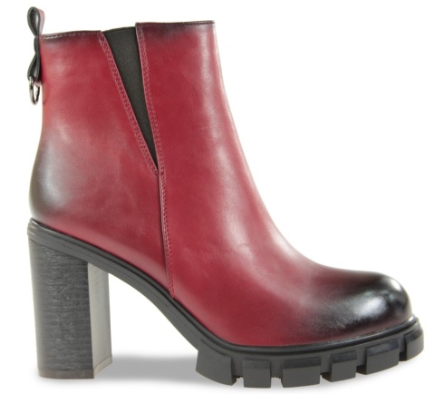Botki damskie M. Daszyński SA218-10 czerwony