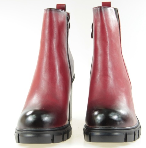 Botki damskie M. Daszyński SA218-10 czerwony