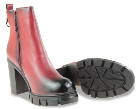 Botki damskie M. Daszyński SA218-10 czerwony