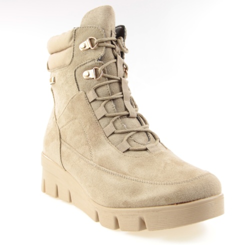 Botki damskie na platformie M. Daszyński MR23109A-3 beż