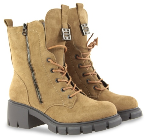 Botki workery damskieM. Daszyński MR2038-48 brąz