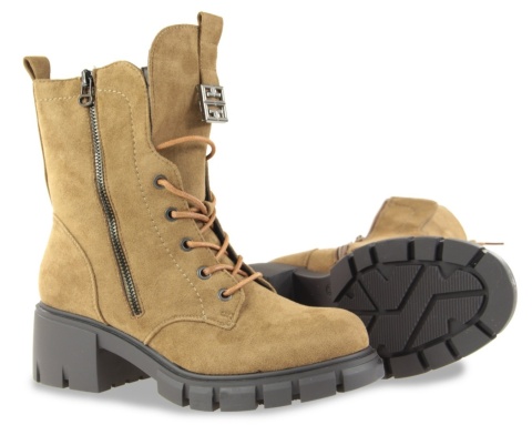 Botki workery damskieM. Daszyński MR2038-48 brąz