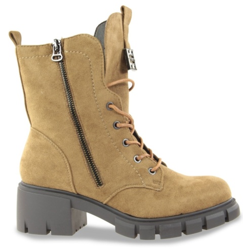 Botki workery damskieM. Daszyński MR2038-48 brąz