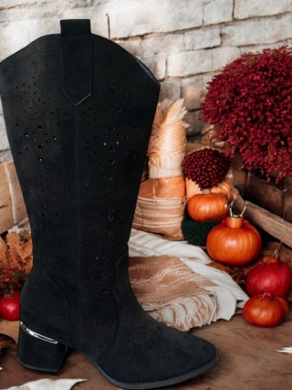 Kozaki damskie Cabin H2428-1 czarne