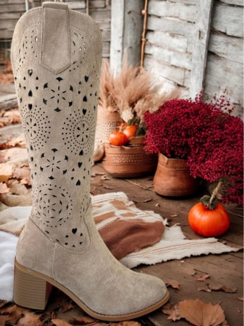 Kozaki damskie M. Daszyński MR2337-7 szary