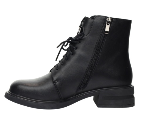 Skórzane botki damskie Evento 24BT15-7454 czarny