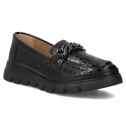 Skórzane półbuty damskie Filippo DP6467/25 BG bordo