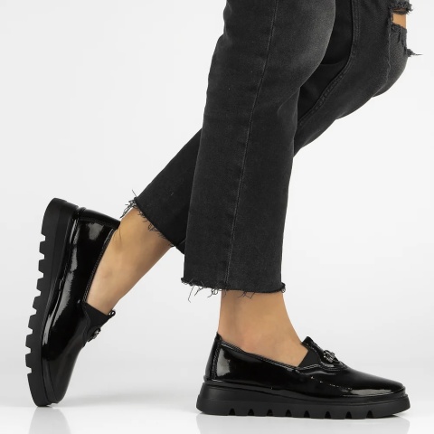 Skórzane półbuty damskie Filippo DP7170/25 BK L