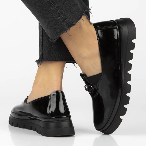 Skórzane półbuty damskie Filippo DP7170/25 BK L