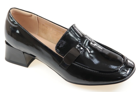 Skórzane półbuty damskie Gino Fabiani 25PB24-8674 czarny