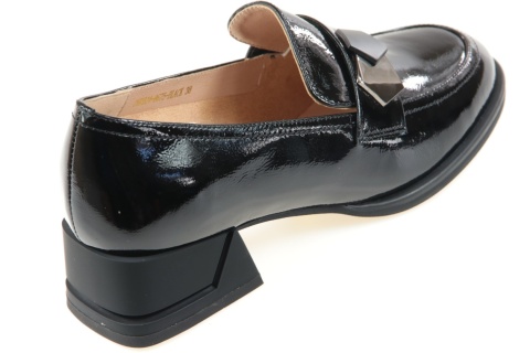 Skórzane półbuty damskie Gino Fabiani 25PB24-8675 czarny