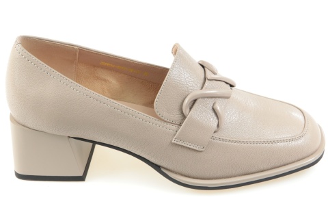 Skórzane półbuty damskie Gino Fabiani 25PB24-8682 beż