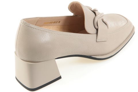 Skórzane półbuty damskie Gino Fabiani 25PB24-8682 beż