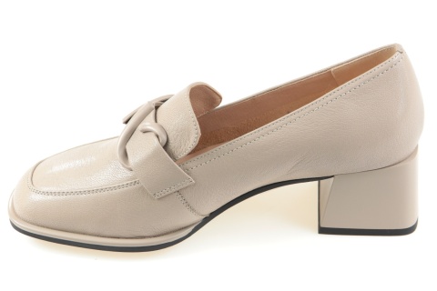 Skórzane półbuty damskie Gino Fabiani 25PB24-8682 beż