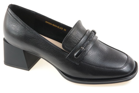 Skórzane półbuty damskie Gino Fabiani 25PB24-8684 czarny