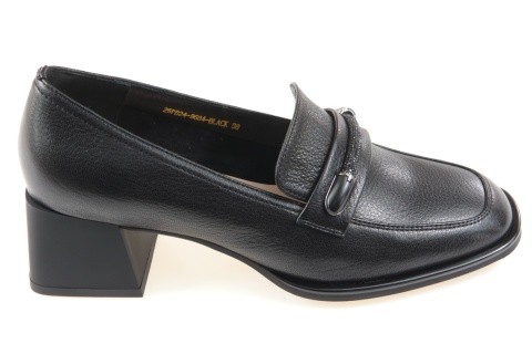 Skórzane półbuty damskie Gino Fabiani 25PB24-8684 czarny