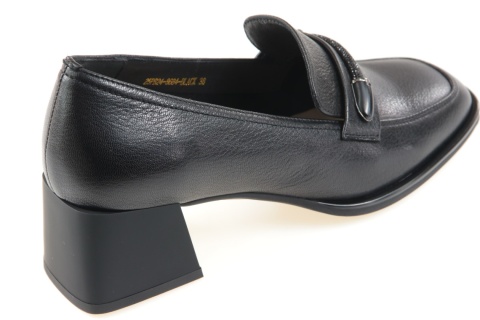 Skórzane półbuty damskie Gino Fabiani 25PB24-8684 czarny