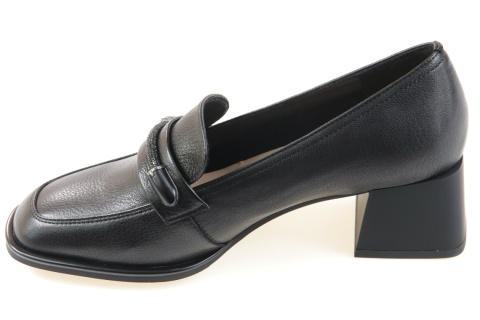 Skórzane półbuty damskie Gino Fabiani 25PB24-8684 czarny