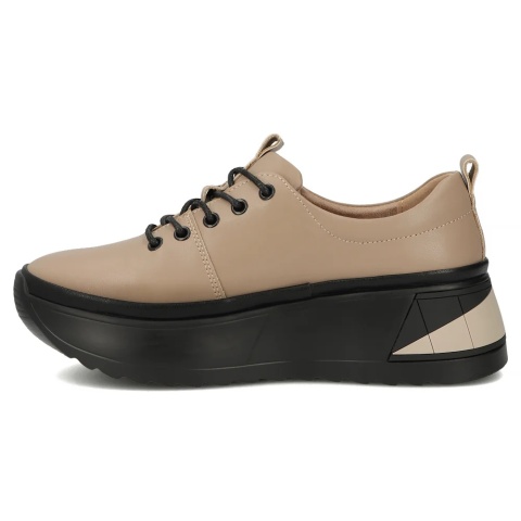 Skórzane sneakersy damskie na platformie Filippo DP6427/25 TP beż