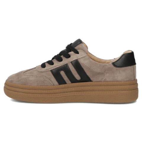 Skórzane sneakersy damskie na platformie Filippo DP7114/25 TP