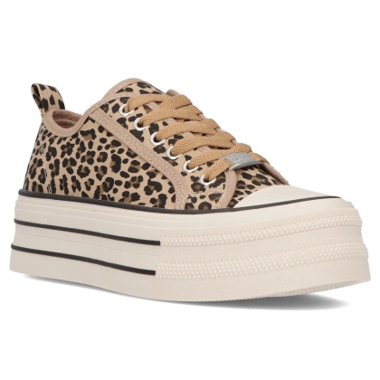 Trampki damskie na masywnej podeszwie News 25SP26-9157 brąz