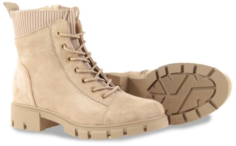 Botki damskie M. Daszyński MR23123-8 beż