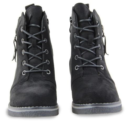 Trzewiki damskie M. Daszyński MR2459-5 czarny zamsz