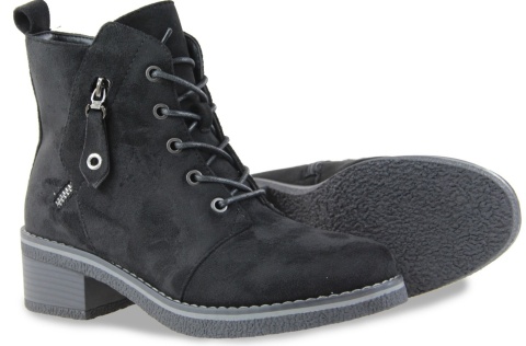 Trzewiki damskie M. Daszyński MR2459-5 czarny zamsz