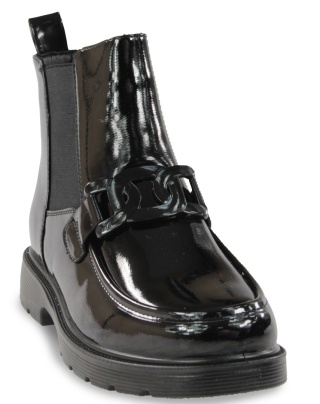 Botki damskie 2113-4 czarny lakier