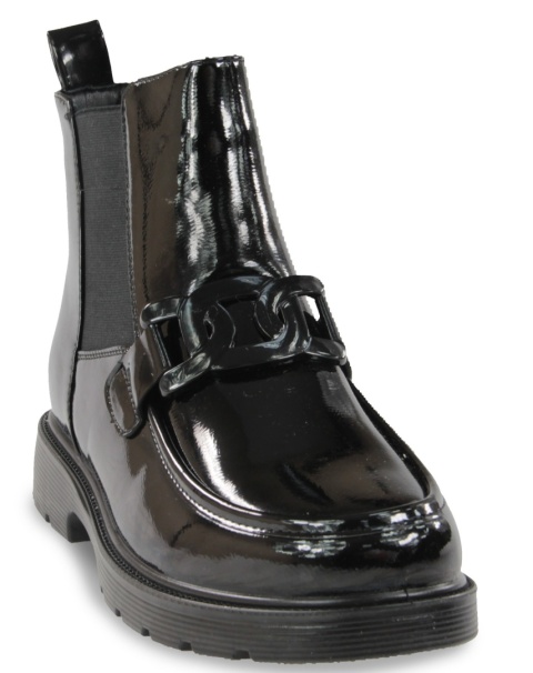 Botki damskie 2113-4 czarny lakier