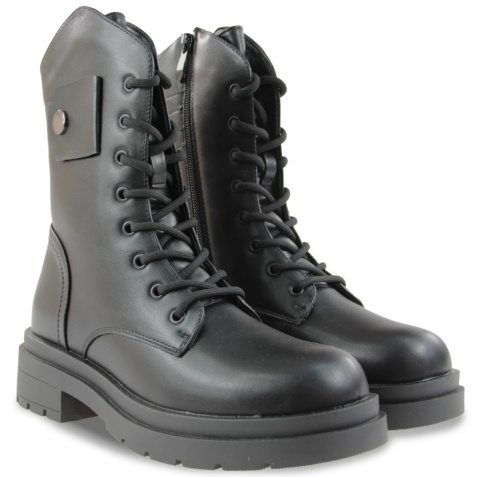 Botki damskie Cabin H2167C czarne mat