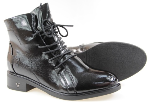 Botki damskie Cabin H2419A czarny lakier