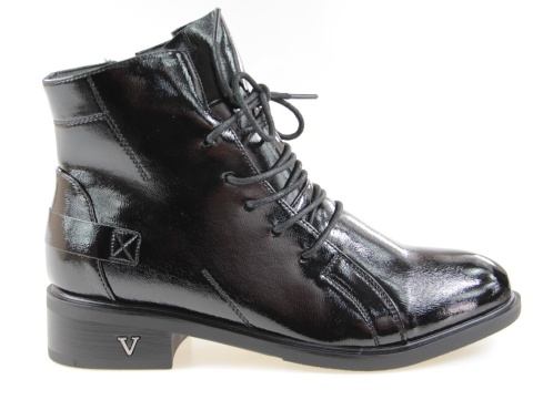 Botki damskie Cabin H2419A czarny lakier