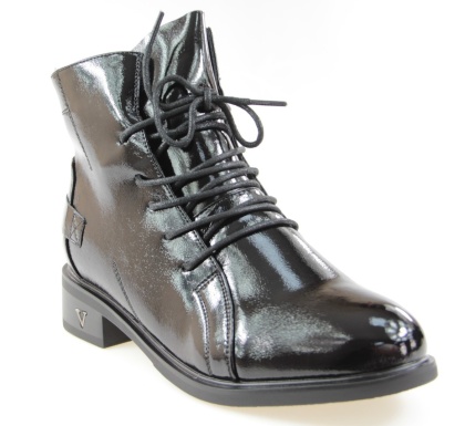 Botki damskie Cabin H2419A czarny lakier